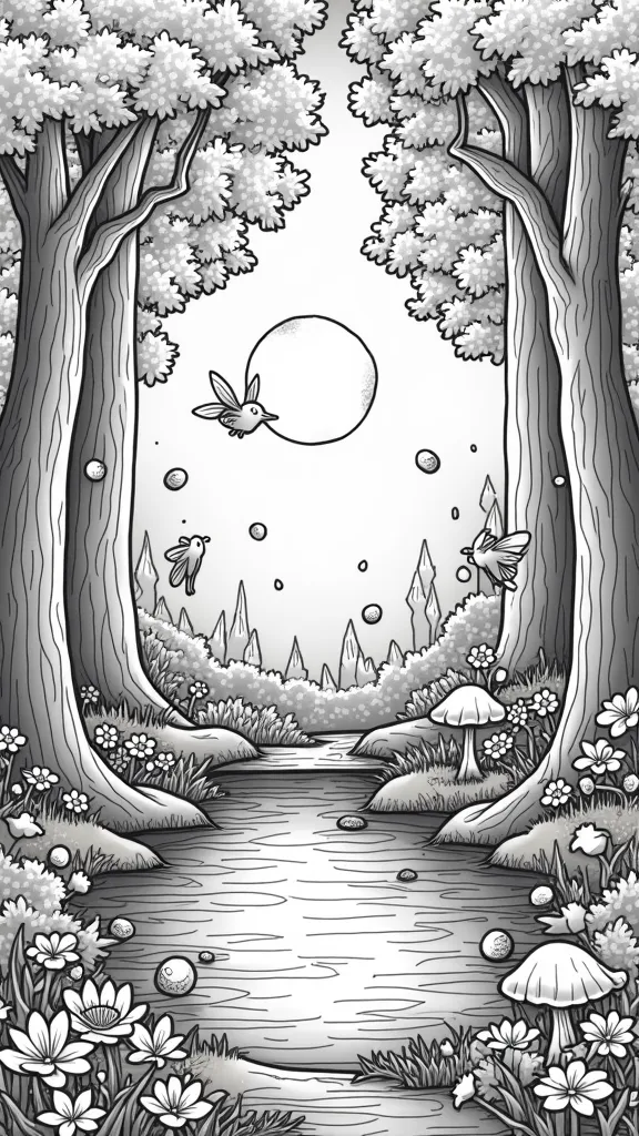 realistic fantasy coloring page